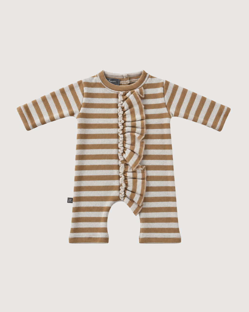 RAGAZZINI | tutina con rouches in felpa-maglia a righe