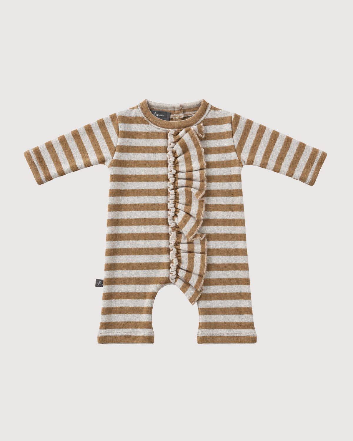 RAGAZZINI | tutina con rouches in felpa-maglia a righe
