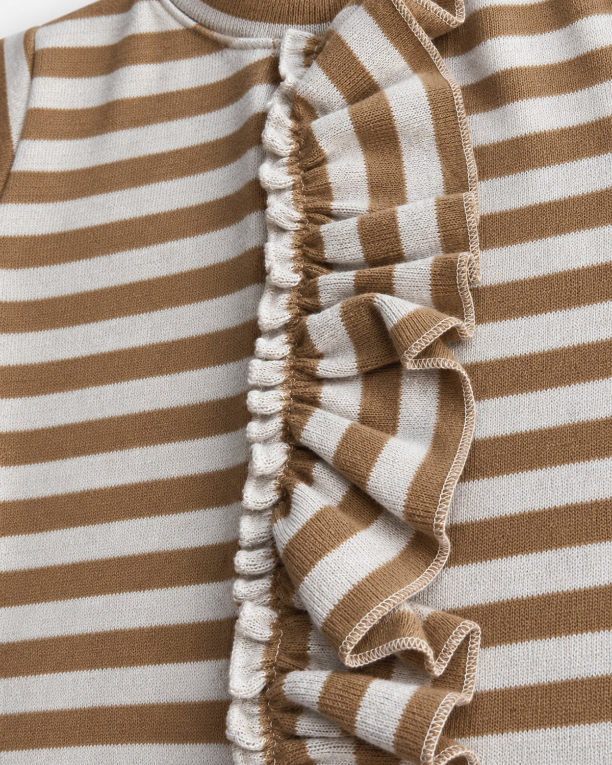 RAGAZZINI | tutina con rouches in felpa-maglia a righe