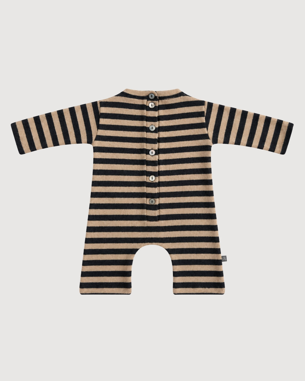 RAGAZZINI | tutina con maxi tasca in felpa-maglia a righe