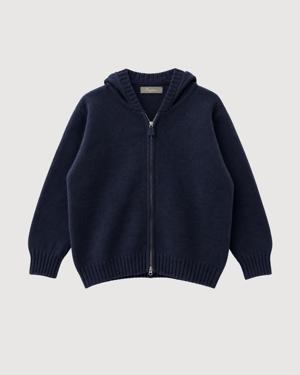 RAGAZZINI | maglione con zip e cappuccio in lana merino e cashmere