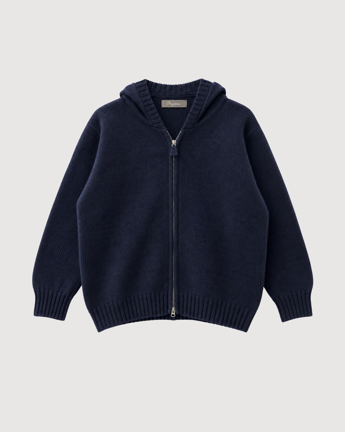 RAGAZZINI | maglione con zip e cappuccio in lana merino e cashmere