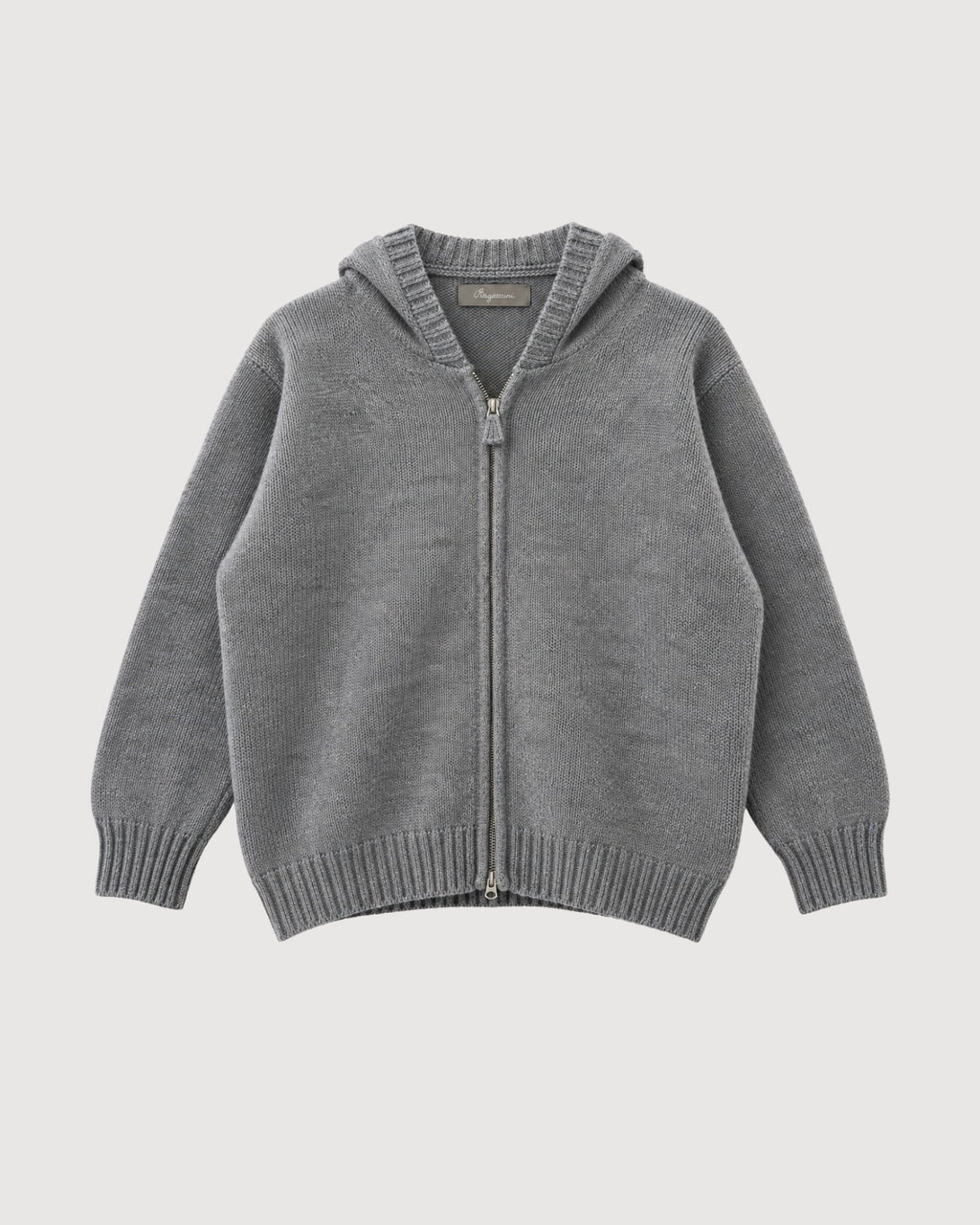 RAGAZZINI | maglione con zip e cappuccio in lana merino e cashmere