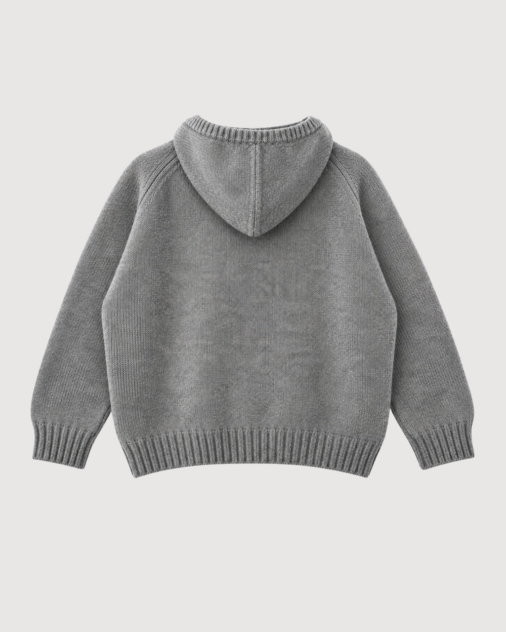 RAGAZZINI | maglione con zip e cappuccio in lana merino e cashmere