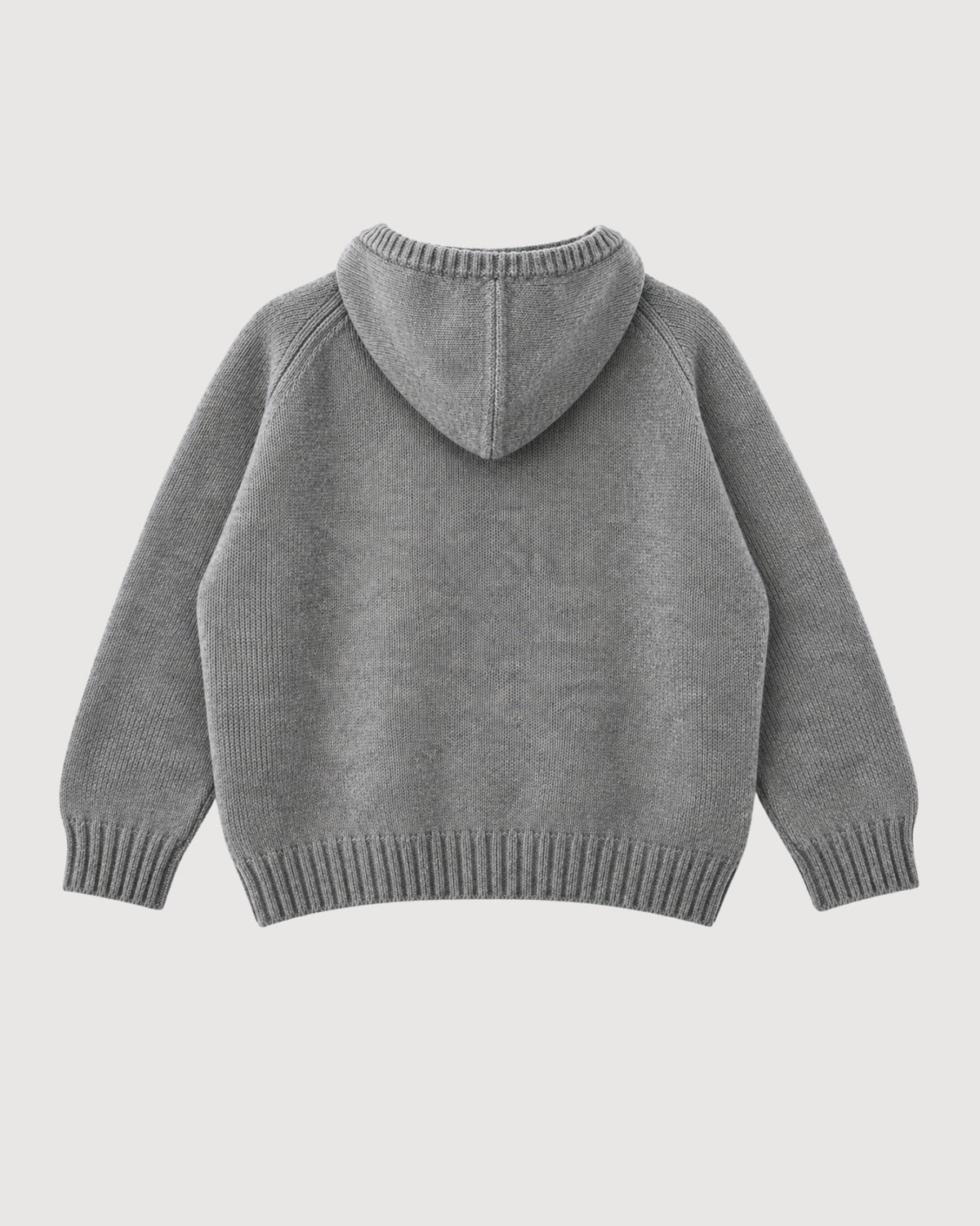 RAGAZZINI | maglione con zip e cappuccio in lana merino e cashmere