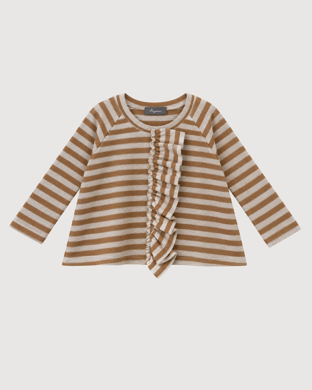 RAGAZZINI | maglia con ruches in felpa-maglia a righe