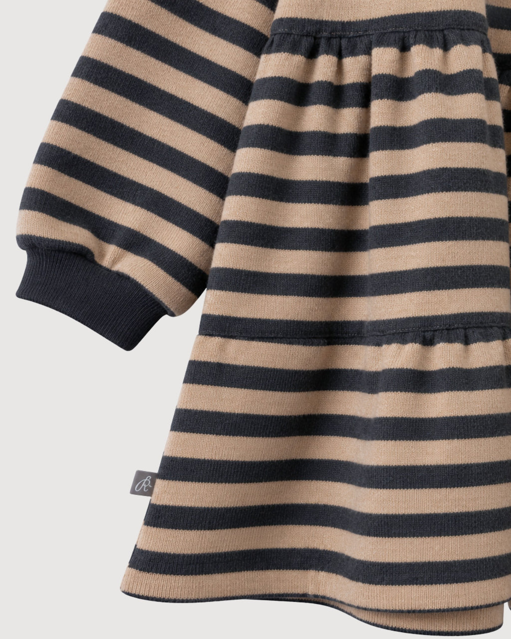 RAGAZZINI | abito a balze in felpa-maglia a righe