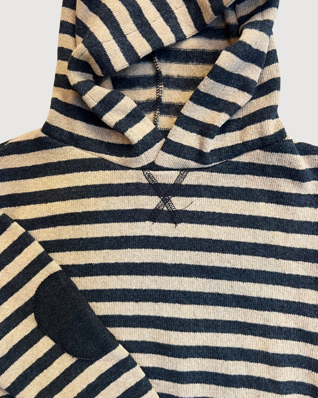 RAGAZZINI | maglia con cappuccio in felpa-maglia a righe