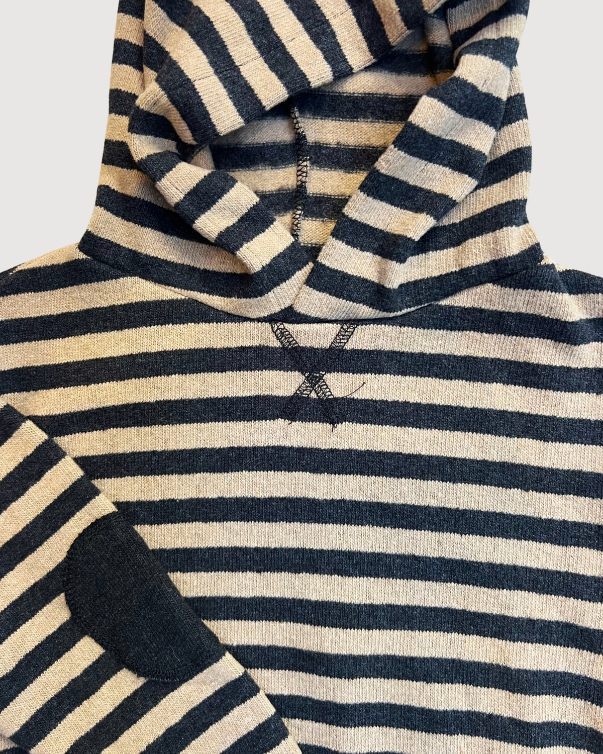 RAGAZZINI | maglia con cappuccio in felpa-maglia a righe