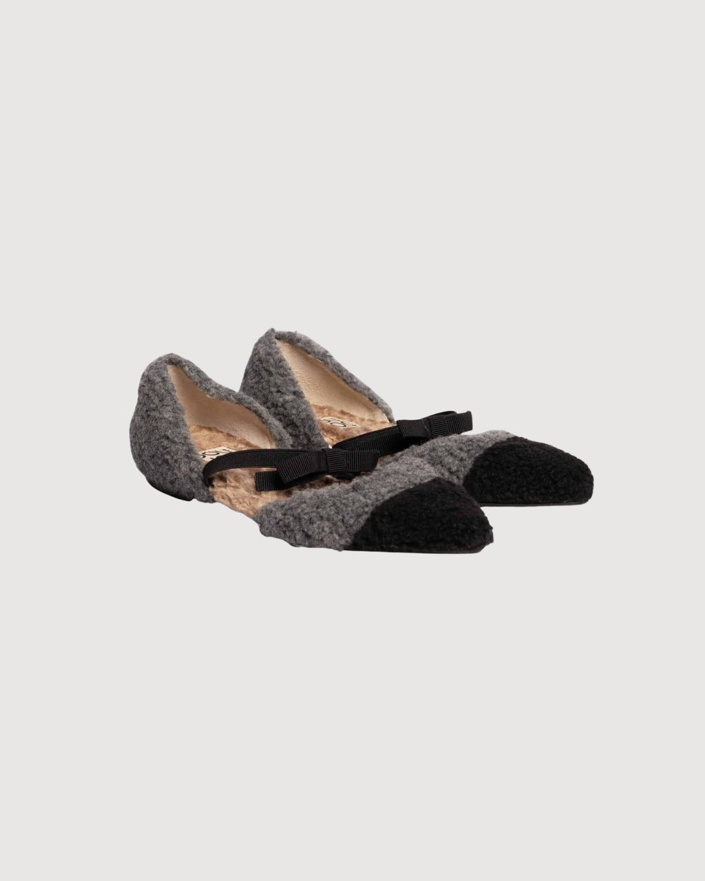 DOUUOD | ballerina a punta ecopelliccia