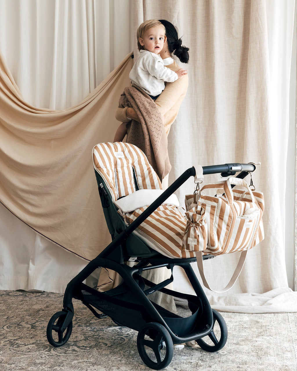 BABY SHOWER | borsa per passeggino righe